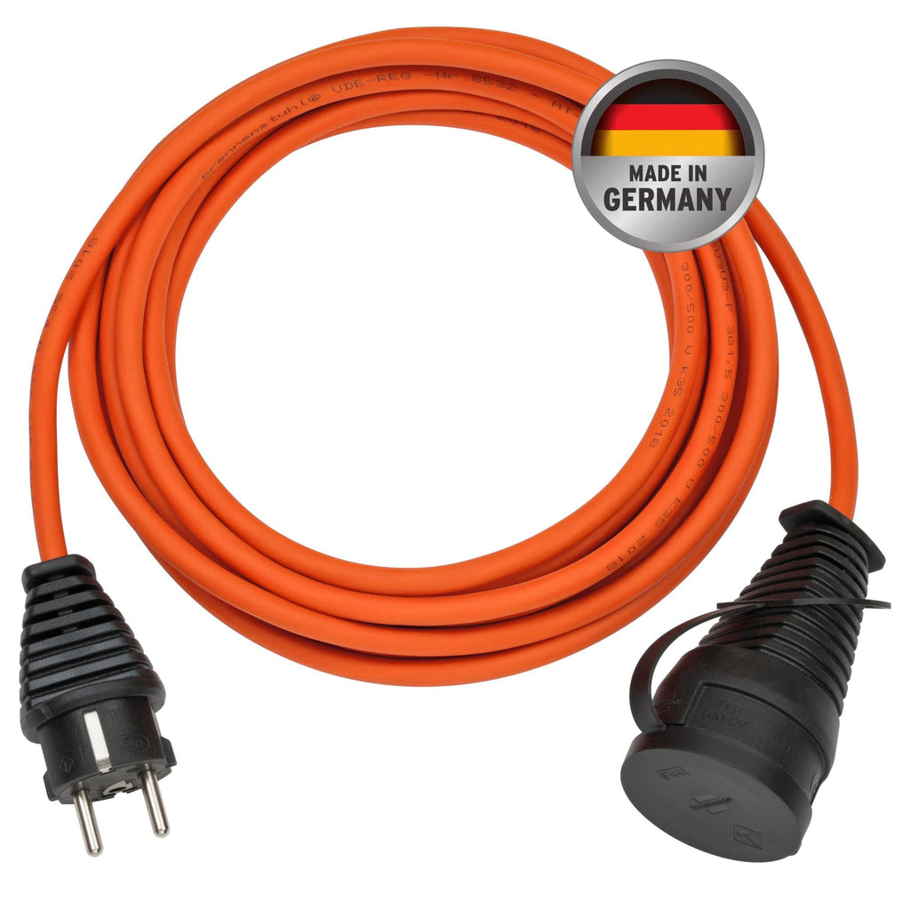  [AUSTRALIA] - Brennenstuhl BREMAXX® extension cable (5m cable in orange, for short-term outdoor use IP44, can be used down to -35 °C, oil and UV resistant, Made in Germany) extension cable new version