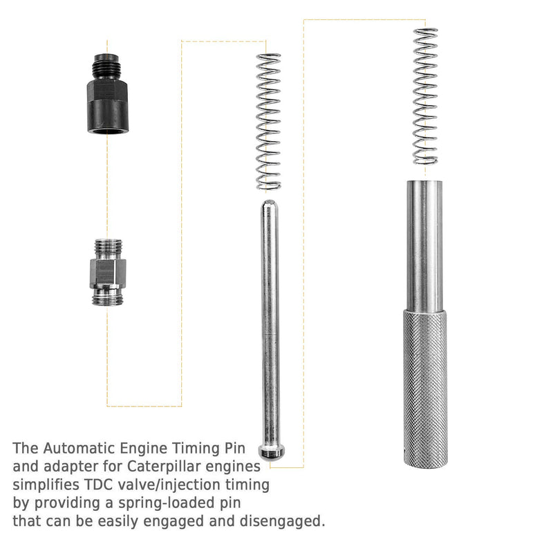  [AUSTRALIA] - Mekar Automatic Engine Timing Pin with Adapter for Caterpillar 3200, 3300, 3406, 3408,C-7, C-9, C-11, C-13, C-15, C-16 TDC Valve/Injection Timing,Replace J-42083