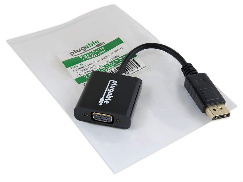 Plugable DisplayPort to VGA Adapter (Supports Windows and Linux Systems and Displays up to 1920x1080, Passive) - LeoForward Australia