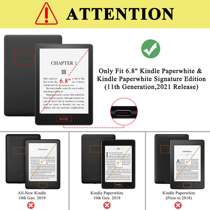  [AUSTRALIA] - Soke Case for All-New Kindle Paperwhite,(Only Fit 11th Generation-2021 Release),Premium Slim Folio Cover with Auto Wake/Sleep for Kindle Paperwhite & Signature Edition 6.8" E-Reader,Black Black