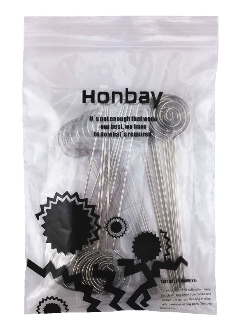  [AUSTRALIA] - Honbay 30pcs DIY Round Shape Ring Loop Craft Wire Clip Table Card Note Photo Memo Holder Metal Clamp Clay Cake Decoration Accessories