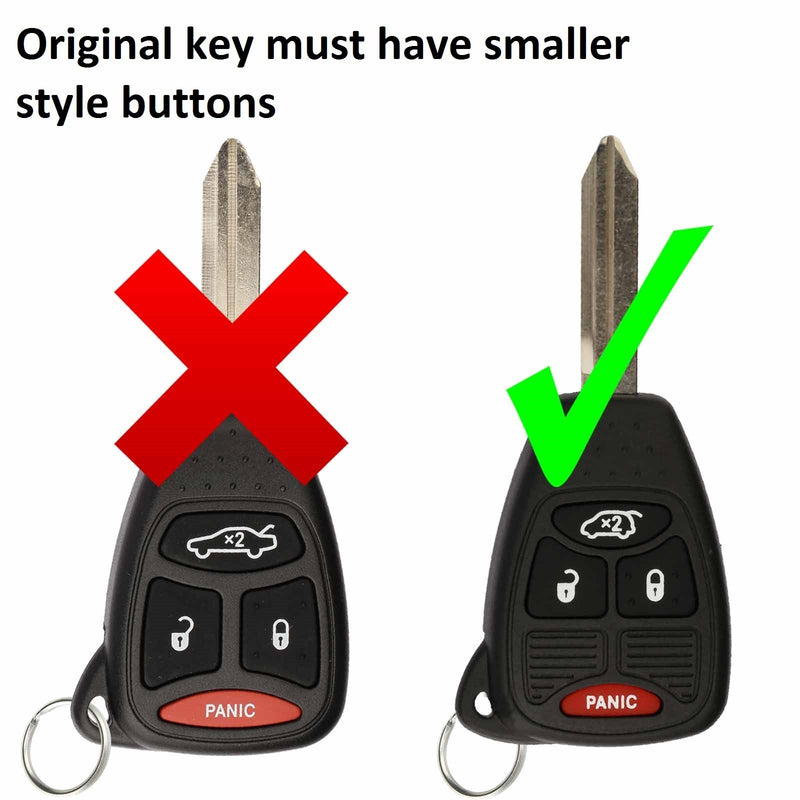  [AUSTRALIA] - KeylessOption Just the Case Keyless Entry Remote Control Car Key Fob Shell Replacement for OHT692427AA (Pack of 2)