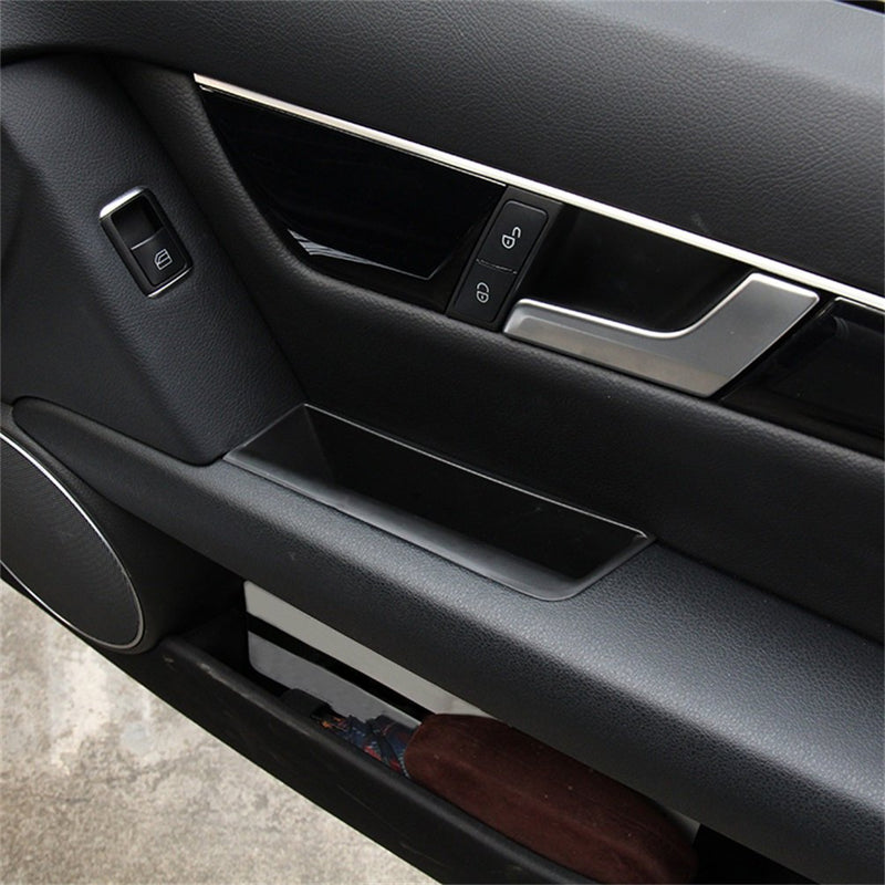  [AUSTRALIA] - Vesul Front Row Door Side Storage Box Handle Armrest Phone Container Fits on Mercedes Benz C Class W204 2008 2009 2010 2011 2012 2013 2014