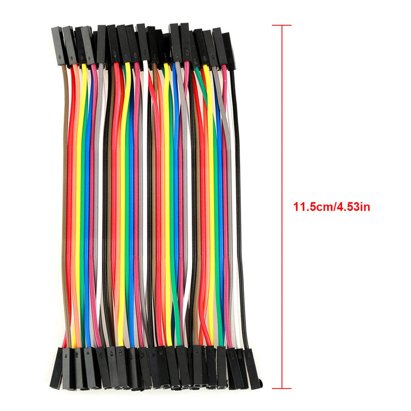  [AUSTRALIA] - Dupont Wires, 5PCS Wire Colorful 10Cm Jumper Wire Cable F2F Jumper Femmina 5Cm Breadboard Jumper Wires 40 Pin Wire Female to Female Ribbon Cable