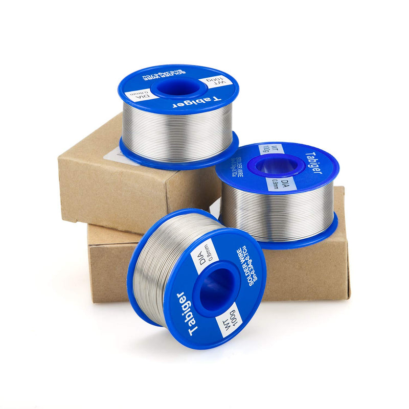  [AUSTRALIA] - Tabiger Solder Wire, 0.8mm Lead Free Solder Wire with Rosin2 Sn97 Cu0.7 Ag0.3, Tin Wire Solder for Electrical Soldering (0.22lbs/ 100g) lead free-1.0mm/100g