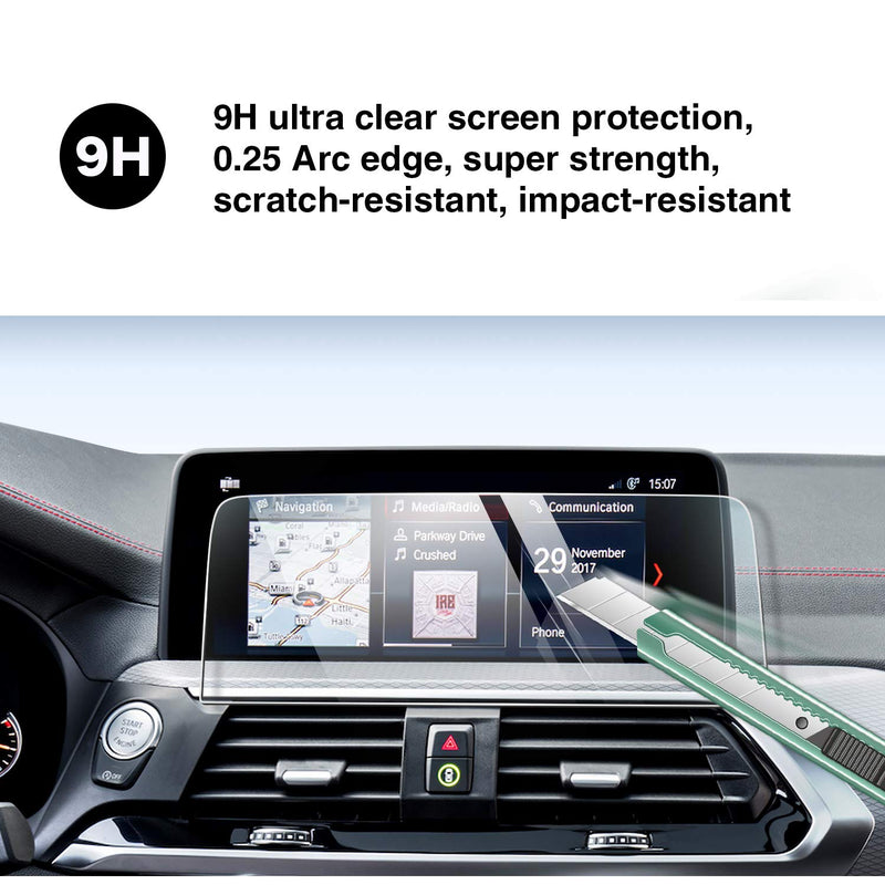 YEE PIN X4 X3 Screen Protector for 2018 G01 X3 M40i 2019 2020 X4 X3 G02 Center Control Touch Screen, Car Navigation Display Glass Protective Film (10.25-inch) - LeoForward Australia