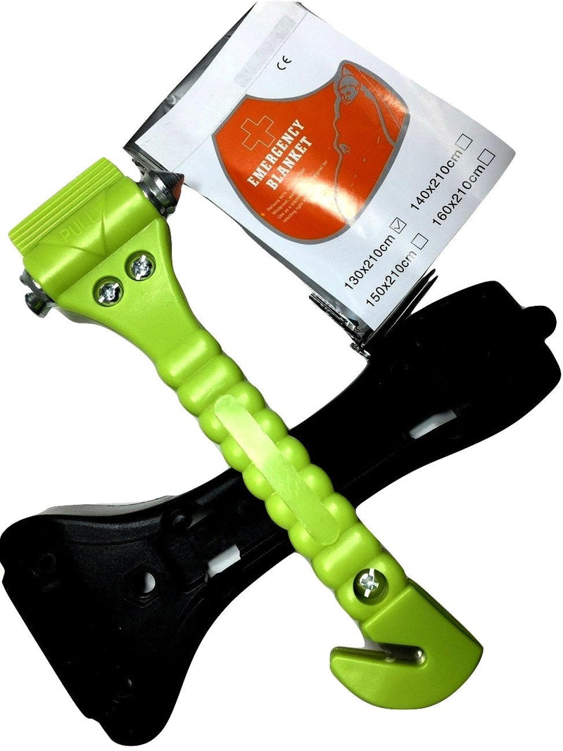 [AUSTRALIA] - BREAKX® Car Safety Hammer Seatbelt Cutter and Emergency Blanket