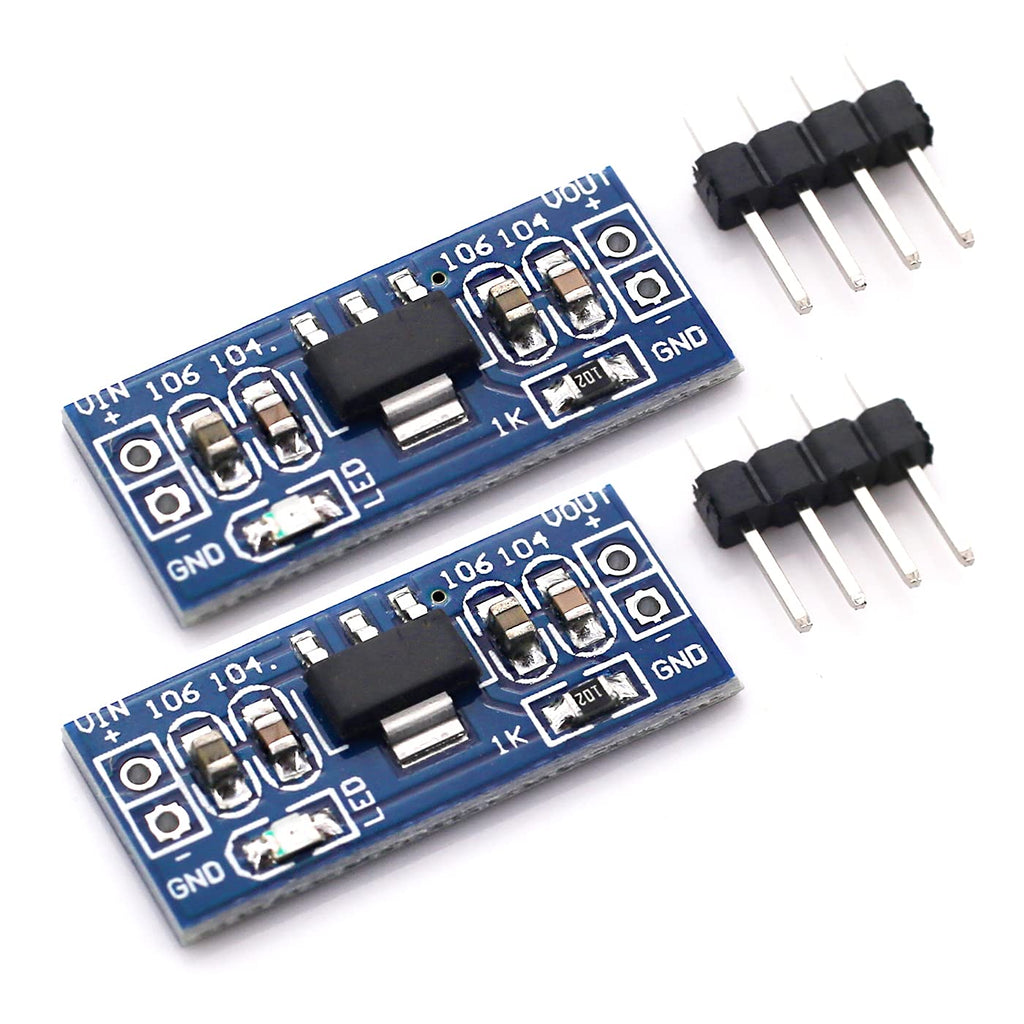  [AUSTRALIA] - OCESTORE 2PCS 3.3V Out, DC 4.5V--7V in AMS1117-3.3 3.3V Step-Down Linear Voltage Regulator Module