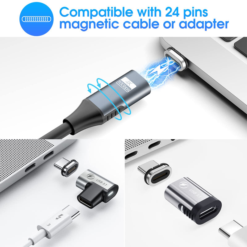  [AUSTRALIA] - 24pins Magnetic USB C Connector Tips Head (3 Pack) Compatible for Most Type C Phone Cable Adapter Pad Tablet Devices 3 Pack - Only Tips