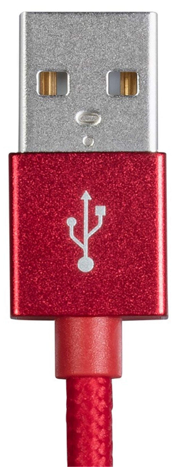  [AUSTRALIA] - Monoprice Apple MFi Certified Lightning to USB Charge & Sync Cable - 6 Feet - Red Compatible with iPhone X 8 8 Plus 7 7 Plus 6s 6 SE 5s, iPad, Pro, Air 2 - Palette Series 6ft