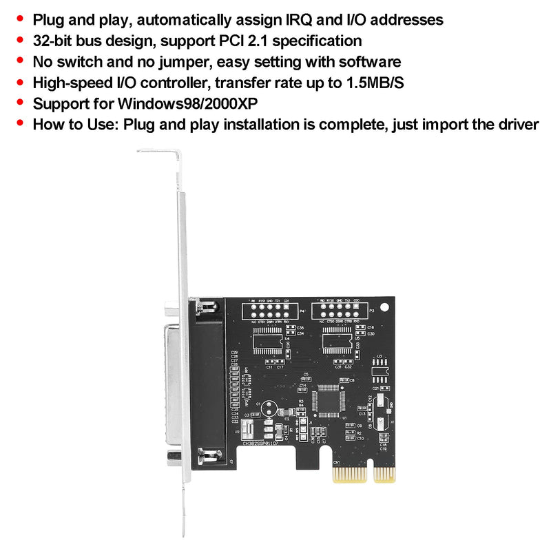  [AUSTRALIA] - Yunseity PCIe SATA Card,25-Pin PCI 2.1 Express Card,SATA Controller Expansion Board,I/O Controller,16C550C for Windows98/2000XP Systems