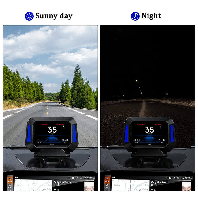  [AUSTRALIA] - AWOLIMEI Head up Display for Cars, HUD Display Car, Speedometer, OBD and GPS Car Display, Work for All Car