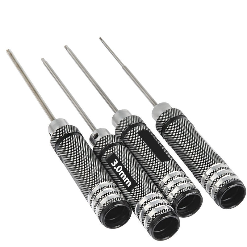  [AUSTRALIA] - OFNMY 4pcs Hex Screw Driver Tools Kit Set 1.5mm 2.0mm 2.5mm 3.0mm Metric RC Helicopter Screw driver