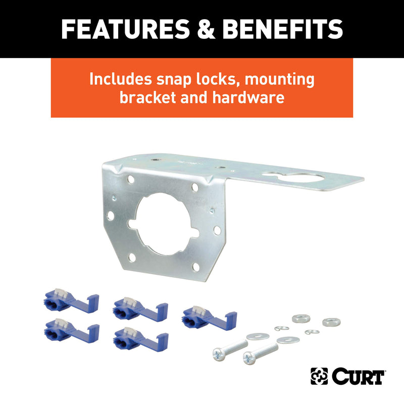  [AUSTRALIA] - CURT 58093 Vehicle-Side and Trailer-Side 6-Pin Round Wiring Harness Connectors