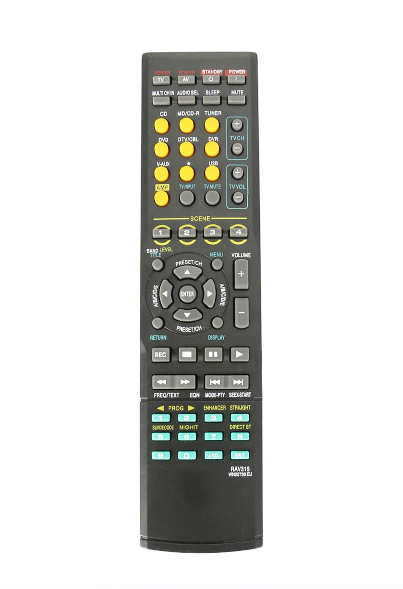 RAV315 WN22730EU Replaced Remote fit for Yamaha AV Receiver HTR-6050 RX-V561 RX-V3800 RX-V650 V459 RX-V663 V757 RX-V640 RX-V363 V377 V620 V640 V1500 HTR-6230 640 377 RXV620 Home Audio - LeoForward Australia