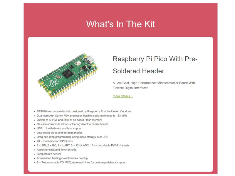  [AUSTRALIA] - waveshare for Raspberry Pi Pico Evaluation Kit B Include Pi Pico Board with Pre-Soldered Header,1.14inch RGB Color LCD, 10DOF IMU Sensor Module,Dual GPIO Expander,Breadboard