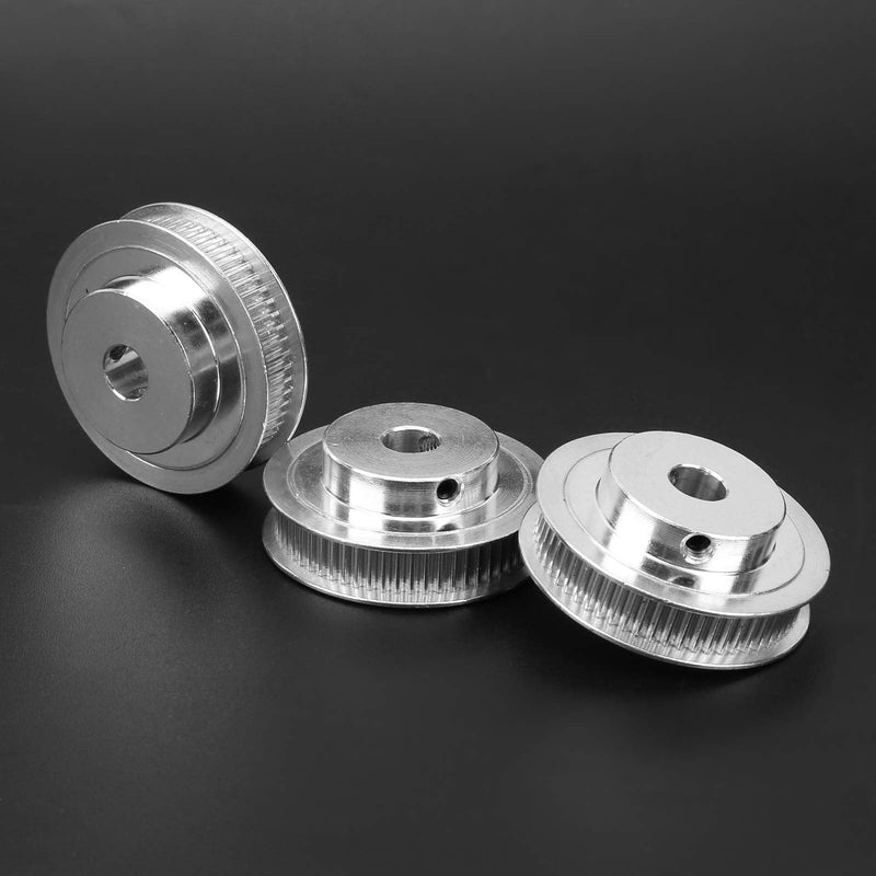  [AUSTRALIA] - 3 Sets Aluminum Alloy Synchronous Wheel 8mm Mechanical Timing Pulleys for Milling Machine 3D Printer Parts