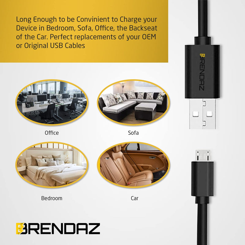  [AUSTRALIA] - BRENDAZ USB 2.0 Type A Male to Micro Type B Male Cable Works as Replacement with Nikon UC-E20 and is Compatible with Nikon D3500, D5600, D7500 DSLR and Z 50 Mirrorless Digital Camera. (6-Feet) 6-Feet