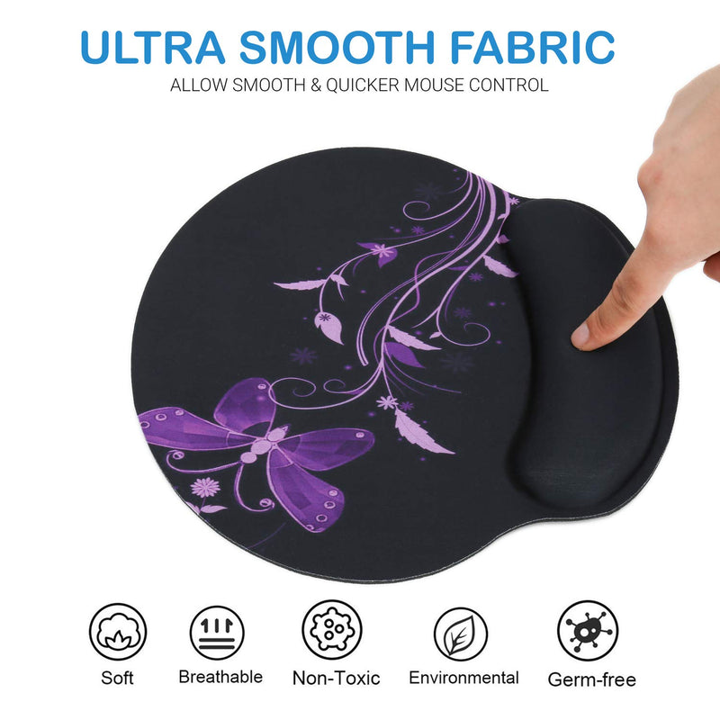 Wrist Rest Support Mouse Pad - Ergonomic Mouse Pad,Memory Foam Mice Mat for Office Work Computer Gaming by RICHEN Nice Butterfly - LeoForward Australia