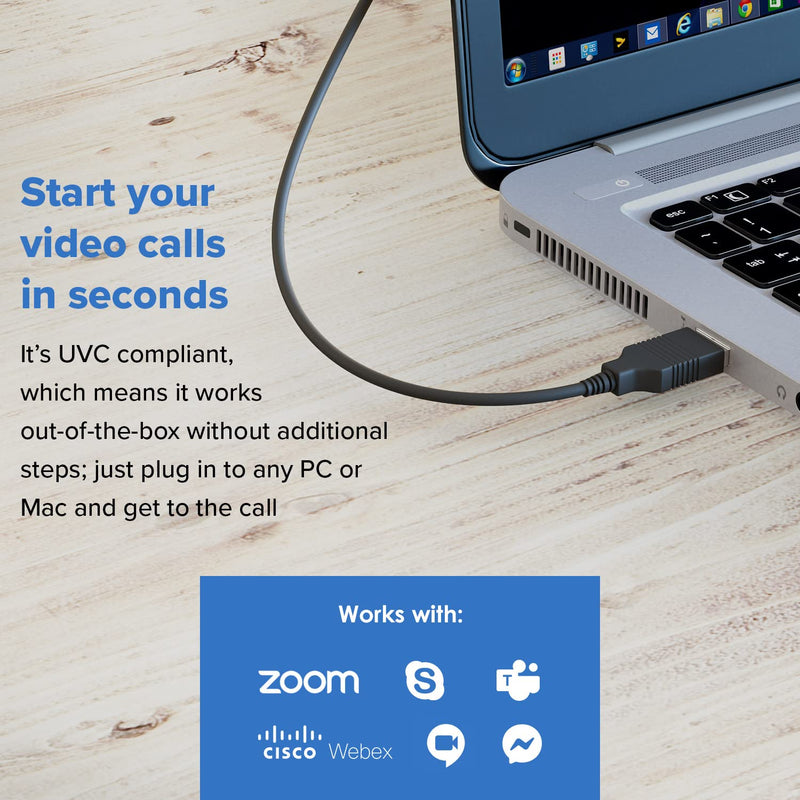  [AUSTRALIA] - Creative Live! Cam Sync V3 2K QHD USB Webcam with 4X Digital Zoom (4 Zoom Modes from Wide Angle to Narrow Portrait View), Privacy Lens, 2 Mics, for PC and Mac 2K QHD with SmartComms Kit