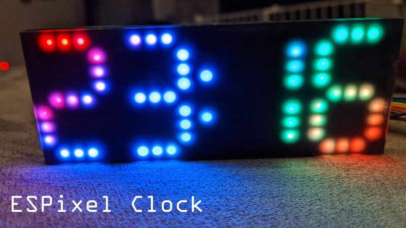  [AUSTRALIA] - Generic ESPixel Clock Pixel-Based 7 Segment Display with ESP32