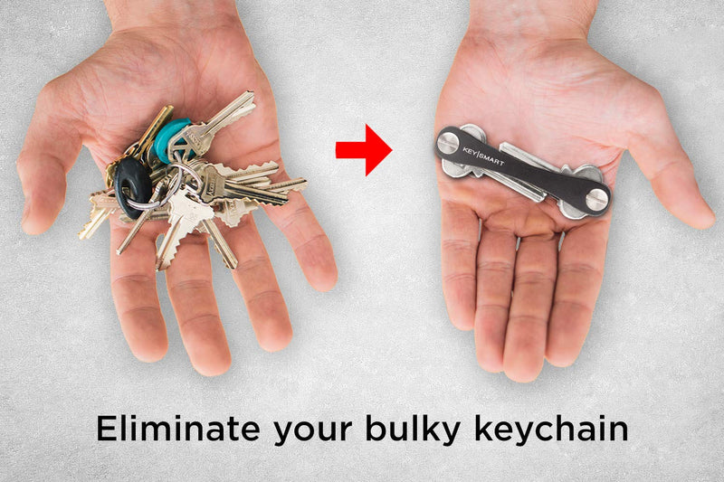  [AUSTRALIA] - KeySmart - Compact Key Holder and Keychain Organizer (up to 8 Keys, Black)