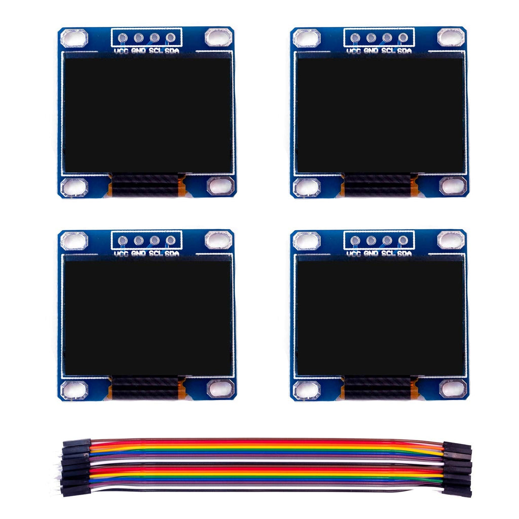  [AUSTRALIA] - YLKOVA OLED 0.96 Inch OLED Display Module IIC SSD1306 128 64 LCD Blue with Du-pont Wire 40-Pin Female to Female, I2C Serial Self-Luminous Display Board, for Ar duino UNO R3 STM