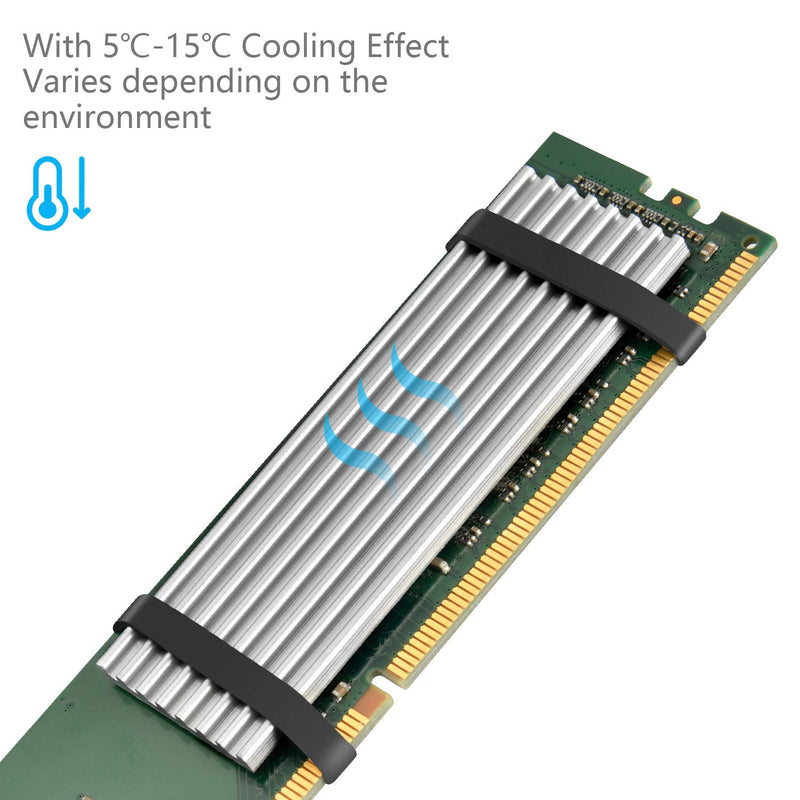 Simple Deluxe 2 Pack M.2 NVME Aluminum Heatsinks Cooler with Nano Silicone Thermal Pad for SSD Heatsink Cooler - LeoForward Australia