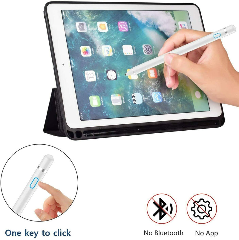 Stylus Pens for Touch Screens, Active Stylus Rechargeable Fine Point Stylist Pen Pencil Compatible with Apple and Other Tablets (White) White - LeoForward Australia