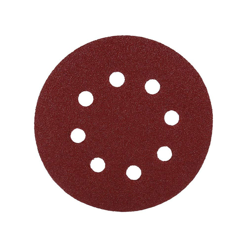  [AUSTRALIA] - 10Pcs 125mm Sanding Discs,Round Shape Red Sanding Discs,8 Holes Sanding Discs,Sanding Disc Pads,Sandpaper Assorted for Random Orbital Sander (150#)