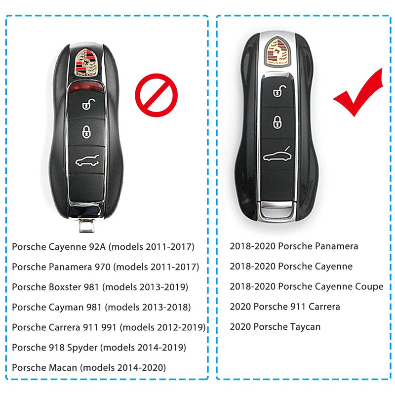  [AUSTRALIA] - Jaronx for Porsche Remote Key Covers,2PCS Glossy Red Key Fob Cover Painted Keyless Entry Key Protectors (Compatible with:Porsche Cayenne Panamera 2018-2020/911 Carrera 2020 /Taycan 2020) Red-New