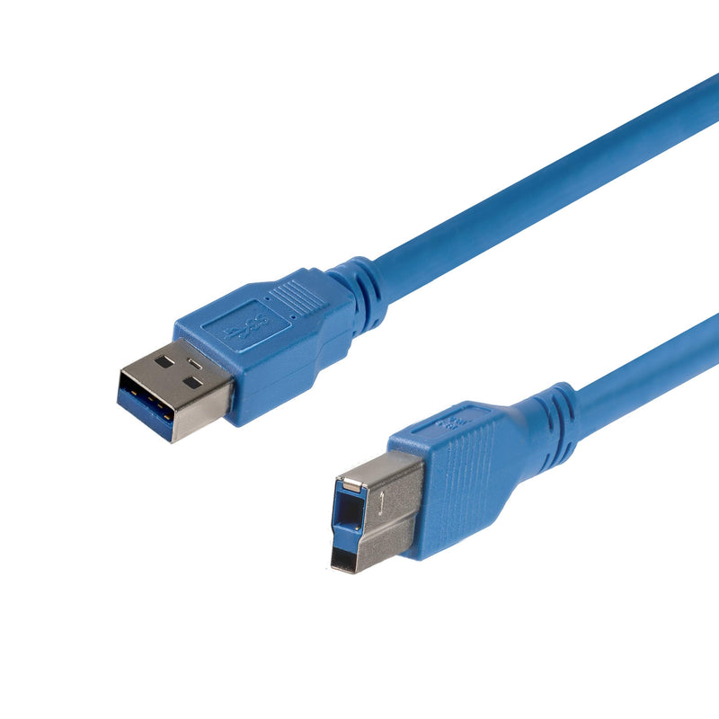  [AUSTRALIA] - StarTech.com 3 ft / 91cm SuperSpeed USB 3.0 Cable A to B - USB 3 A (m) to USB 3 B (m) (USB3SAB3) 3 ft / 1m Blue