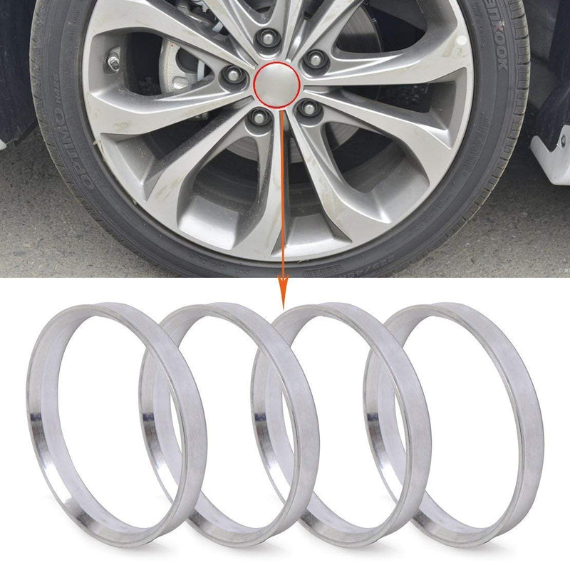 ZHTEAPR 4pc Wheel Hub Centric Rings 72.6 to 67.1 - OD=72.6mm ID=67.1mm - Aluminium Alloy Wheel Hubrings for Most Mazda Hyundai Mitsubishi - LeoForward Australia