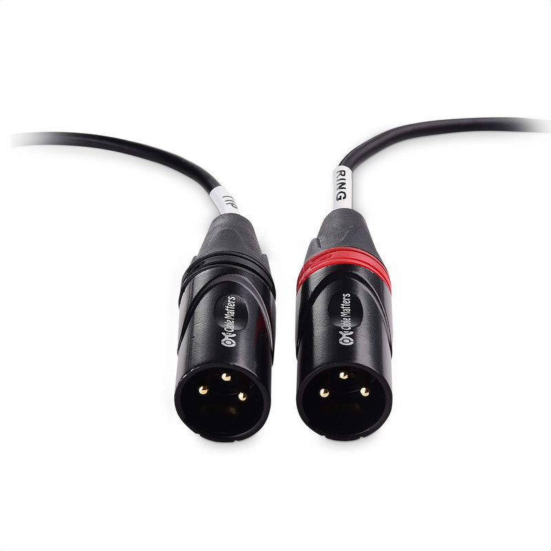  [AUSTRALIA] - Cable Matters 3.5mm 1/8 Inch TRS to 2 XLR Cable 3 ft, Male to Male Aux to Dual XLR Breakout Cable