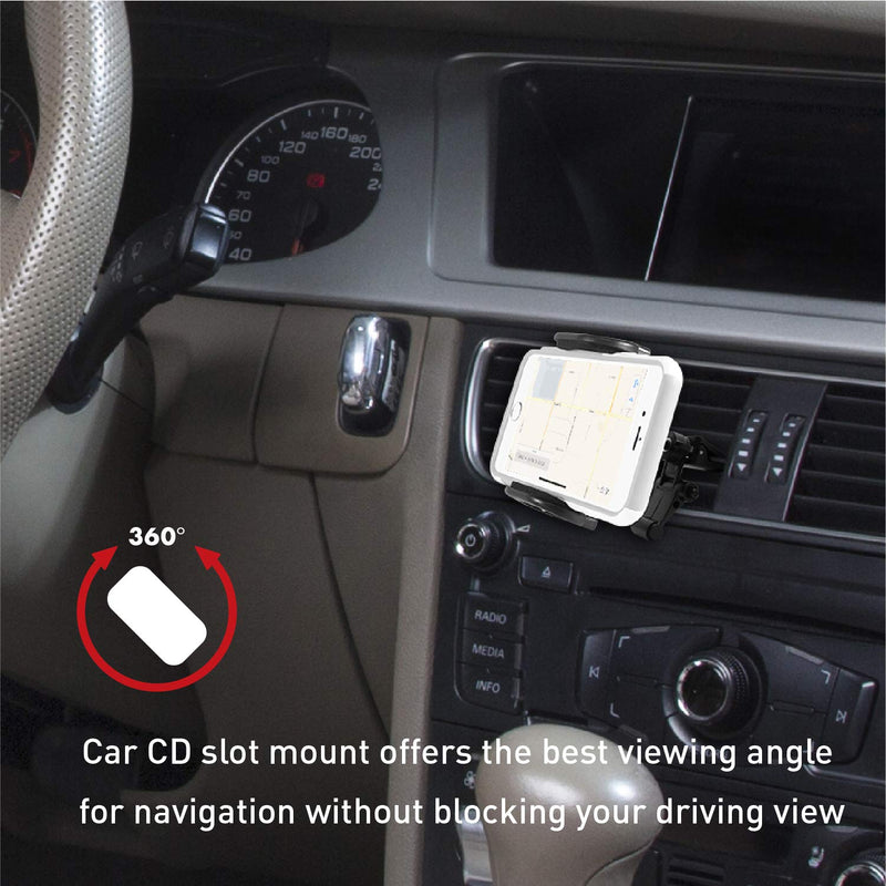  [AUSTRALIA] - Macally Car Vent Phone Mount, [Upgraded] Cell Phone Holder for Car - Air Vent Phone Mount for Car - Easy Vent Clip Cradle in Vehicle Compatible with All Apple iPhone Android Smartphone Cellphone