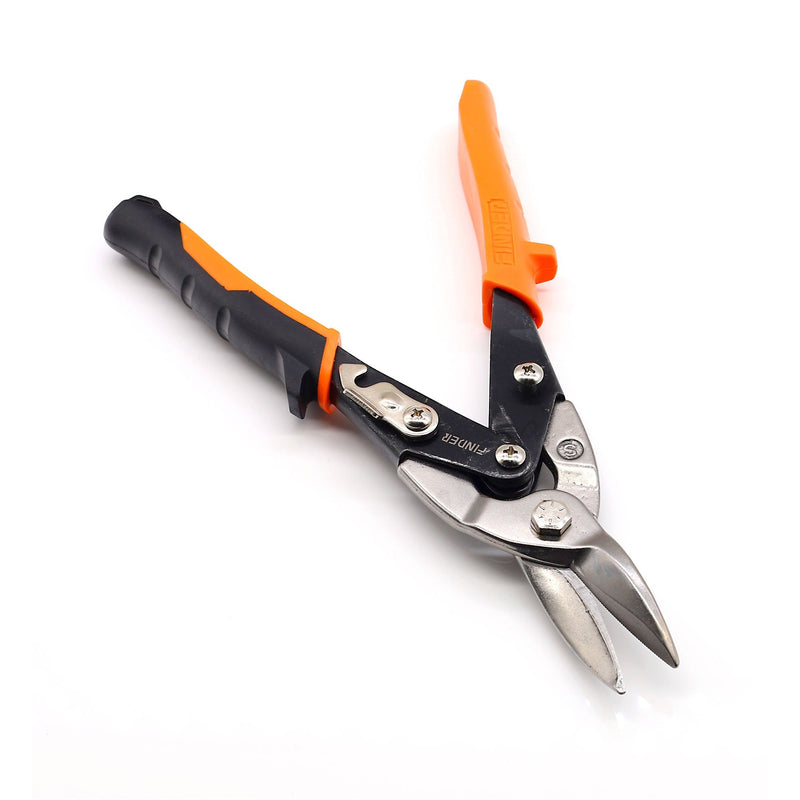  [AUSTRALIA] - Finder 10'' Straight Cut Aviation Snips, Scissors for Cutting Hard Material, Metal Sheet Cutter