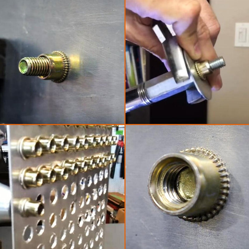  [AUSTRALIA] - Rivet Nut, LOKMAN 100 Pieces 1/4-20UNC Carbon Steel Flat Head Rivnut Threaded Insert Nut,Knurled Body (1/4''-20) 1/4''-20