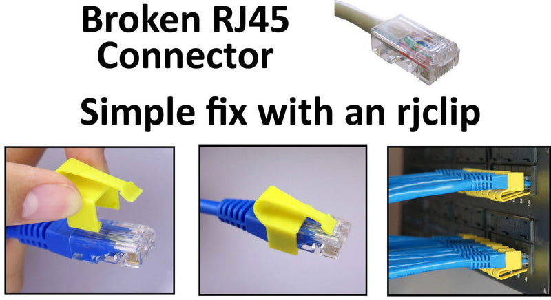 RJCLIP - Broken RJ45 Connector Solution (25 PCS) (Black) - LeoForward Australia