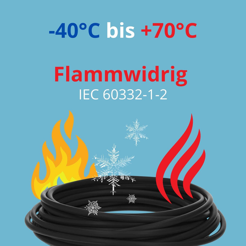  [AUSTRALIA] - 10 meters Lapp 4520015 H07V-K 10 mm² black I wiring cable I flexible core cable I PVC single core I stranded wire 10mm2 I wiring single pack