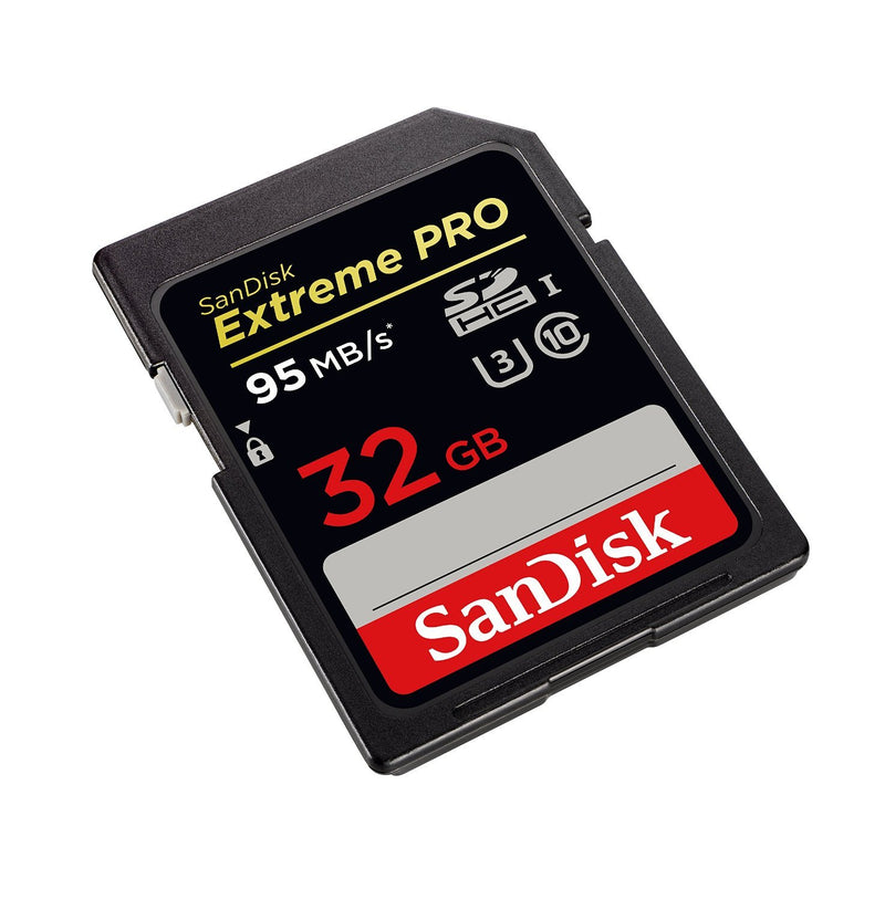 SanDisk Extreme PRO 32GB up to 95MB/s UHS-I/U3 SDHC Flash Memory Card - SDSDXPA-032G-X46 32 GB Standard Packaging - LeoForward Australia