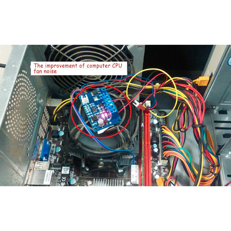  [AUSTRALIA] - Acxico 1Pcs DC 12V/24V 4A 2-Way Automatic PC CPU Fan Temperature Control Board PWM Temperature Speed Controller Module