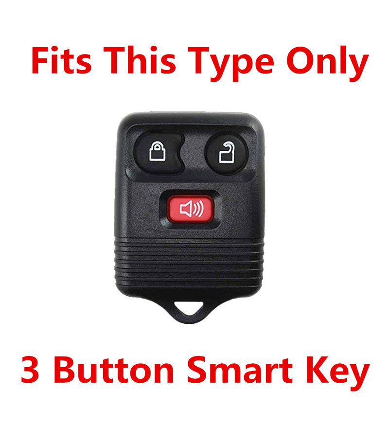  [AUSTRALIA] - Rpkey Silicone Keyless Entry Remote Control Key Fob Cover Case protector For Ford Lincoln Mercury Mazda CWTWB1U331 GQ43VT11T CWTWB1U345 8L3Z15K601B 8L-3Z-15K-601B(gules)