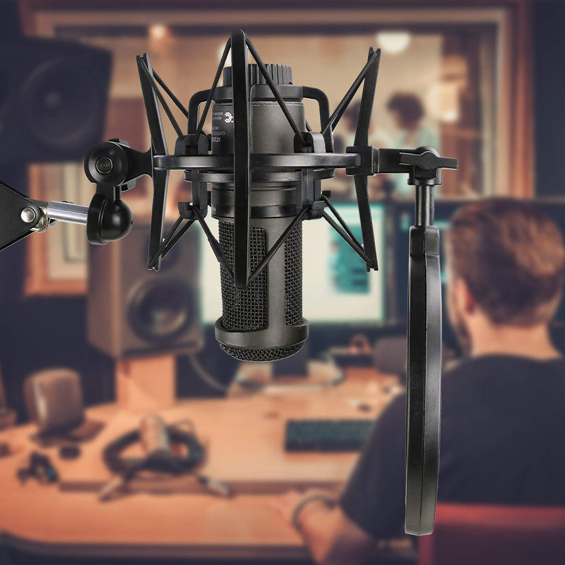  [AUSTRALIA] - AT2020 Shock Mount with Pop Filter, Windscreen and Shockmount to Reduce Vibration Noise for AT2020USB+ Condenser Mic by YOUSHARES