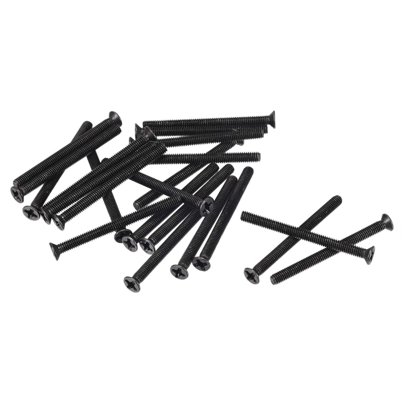  [AUSTRALIA] - uxcell M3 x 35mm Phillips Screw Fastener Black for Laptop PC TV Fan Switch 150pcs M3x35mm