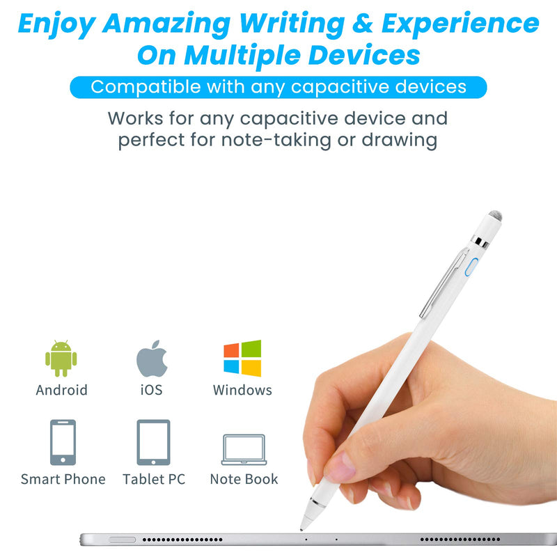 Stylus Pen for Kindle Fire HD Tablet, EDIVIA Digital Pencil with 1.5mm Ultra Fine Tip Pen for Kindle Fire HD Tablet Stylus, White - LeoForward Australia