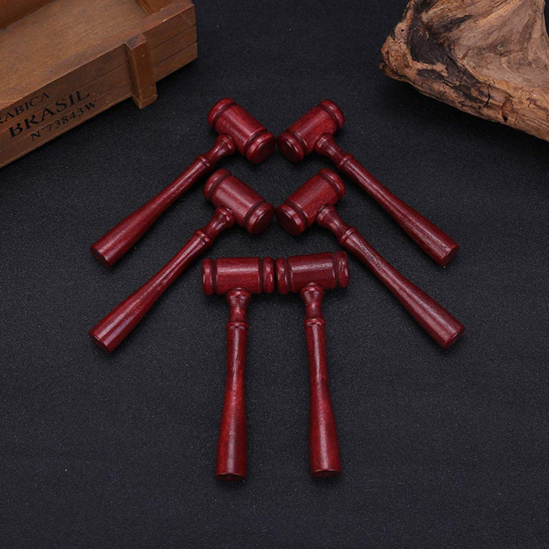  [AUSTRALIA] - NUOBESTY 5pcs Judge Gavel Accessory Mini Wooden Gavel Toy Judgment Hammer Wooden Gavel Judgment Cosplay Lawyer Judge Costume Accessory