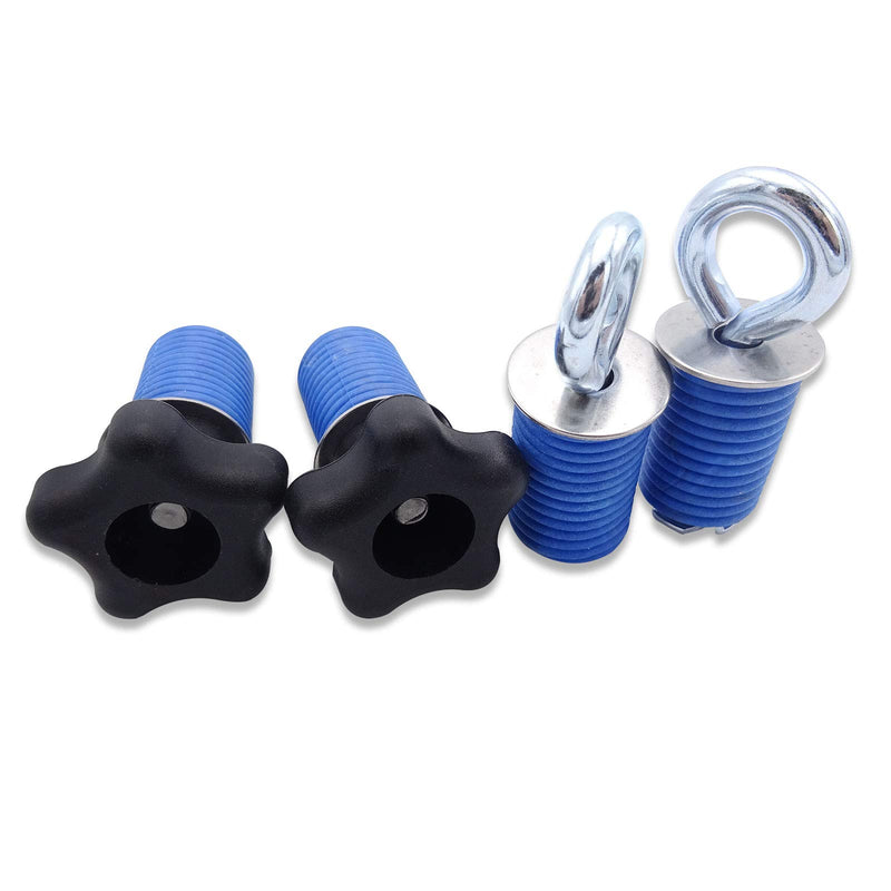  [AUSTRALIA] - DaSen 4x Ring Bolt and Grip Thread Head Quick Lock & Ride Tie Down Anchor Kit Compatible with Polaris UTV RZR ACE Sportsman 4x Ring Bolt and Grip Thread Head Tie Down