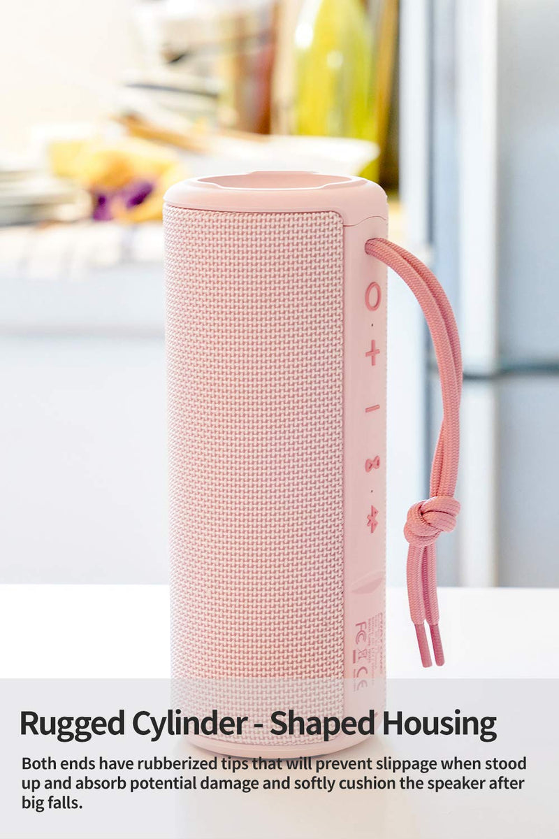 MIATONE Outdoor Portable Bluetooth Speaker Wireless Waterproof - Pink - LeoForward Australia