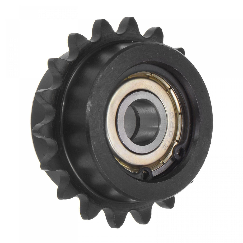  [AUSTRALIA] - uxcell #35 Chain Idler Sprocket, 12mm Bore 3/8" Pitch 18 Tooth Tensioner, Black Oxide Finished C45 Carbon Steel with Insert Double Bearing for ISO 06C Chains