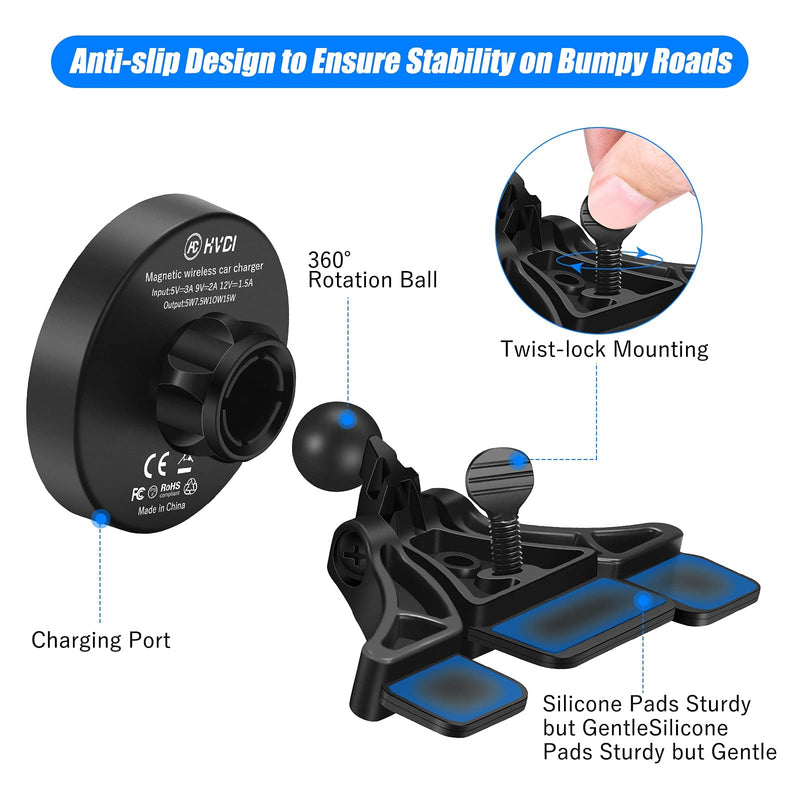  [AUSTRALIA] - Piosoo 15W Magnetic Wireless Car Charger CD Slot Mount for iPhone 13/13 Pro/13 Pro Max/13 mini/12/12 Pro/12 Pro Max,Powerful Suction Auto-Alignment Mag-Safe Car Mount, Compatible with Mag-Safe Cases